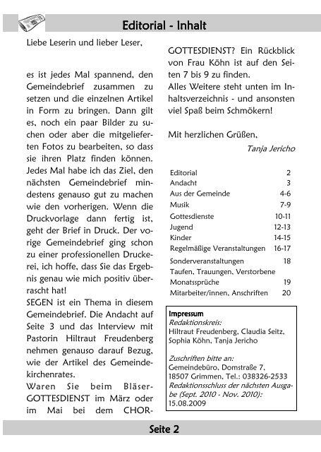 Gemeindebrief 10.06-10.08.pub - Ev. Kirchengemeinde Sankt Marien