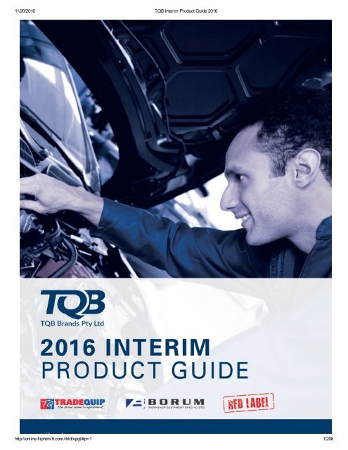 TradeQuip - TQB Interim Product Guide 2016