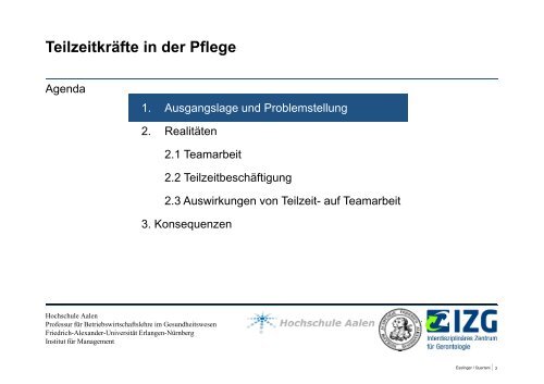 Teilzeitarbeit in der Pflege – Chancen und Risiken - DBfK