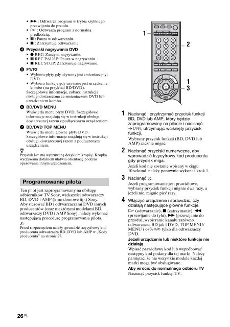 Sony KDL-52X3500 - KDL-52X3500 Istruzioni per l'uso Polacco