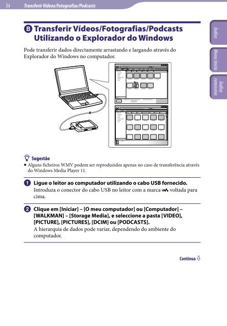 Sony NWZ-A846 - NWZ-A846 Istruzioni per l'uso Portoghese