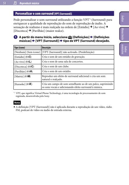 Sony NWZ-A846 - NWZ-A846 Istruzioni per l'uso Portoghese