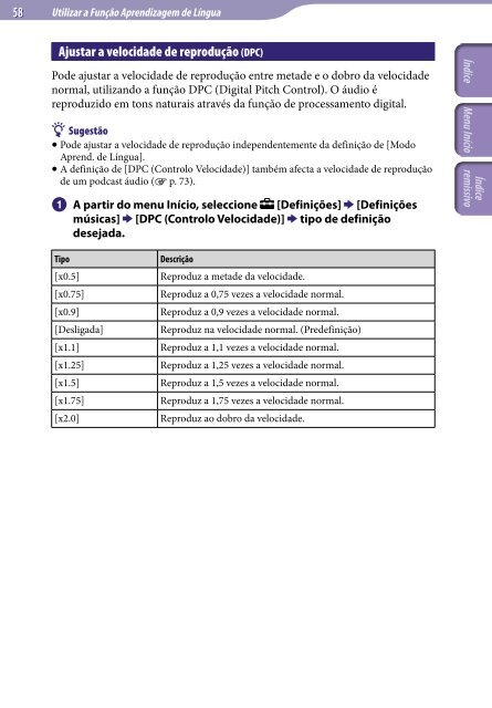 Sony NWZ-A846 - NWZ-A846 Istruzioni per l'uso Portoghese