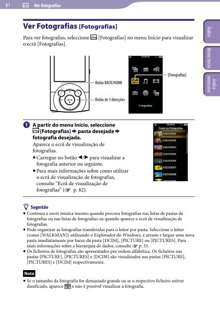 Sony NWZ-A846 - NWZ-A846 Istruzioni per l'uso Portoghese