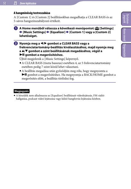 Sony NWZ-A846 - NWZ-A846 Istruzioni per l'uso Ungherese