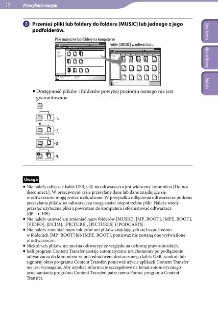 Sony NWZ-A846 - NWZ-A846 Istruzioni per l'uso Polacco