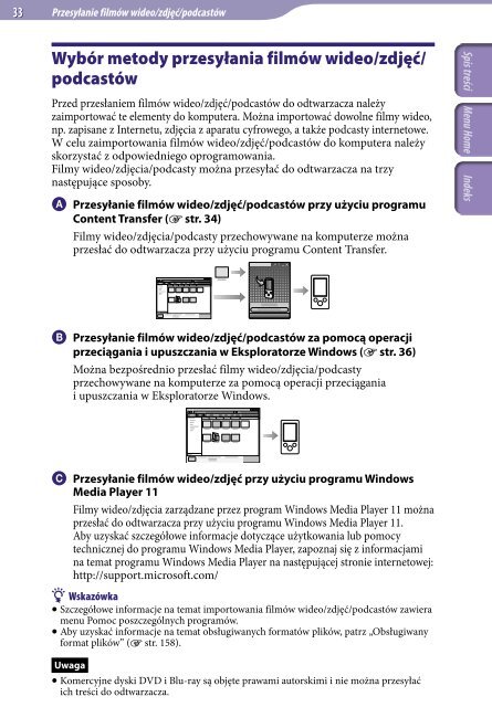 Sony NWZ-A846 - NWZ-A846 Istruzioni per l'uso Polacco