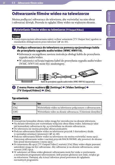 Sony NWZ-A846 - NWZ-A846 Istruzioni per l'uso Polacco