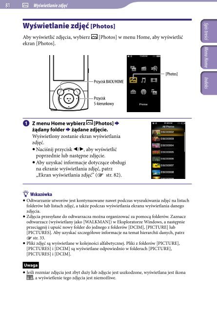 Sony NWZ-A846 - NWZ-A846 Istruzioni per l'uso Polacco