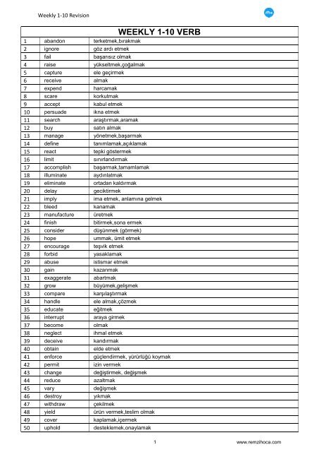 weekly-1-10-kelime-listesi-ve-practice