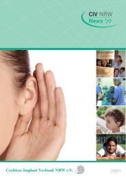 CIV NRW News - Cochlear Implant Verband Nordrhein-Westfalen e.V.