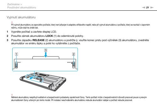 Sony VPCEB4X8E - VPCEB4X8E Istruzioni per l'uso Ceco