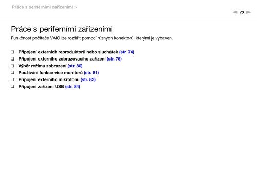 Sony VPCEB4X8E - VPCEB4X8E Istruzioni per l'uso Ceco