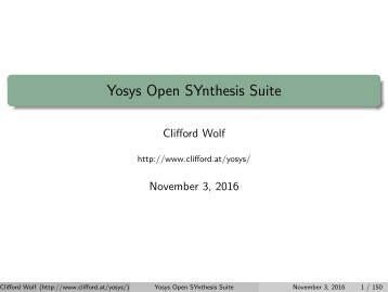 Yosys Open SYnthesis Suite