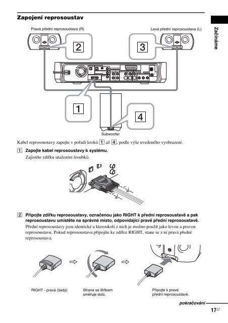 Sony DAV-X1 - DAV-X1 Istruzioni per l'uso Ceco