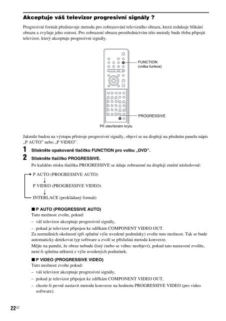Sony DAV-X1 - DAV-X1 Istruzioni per l'uso Ceco