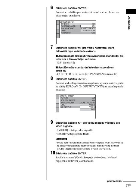 Sony DAV-X1 - DAV-X1 Istruzioni per l'uso Ceco