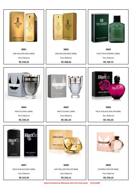 Catalogo d Perfumes