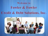 Boost your Credit Score at Fowler and Fowler