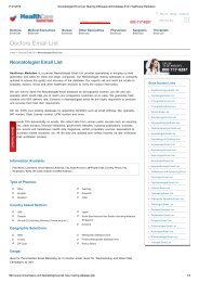 Neonatal Specialists mailing addresses