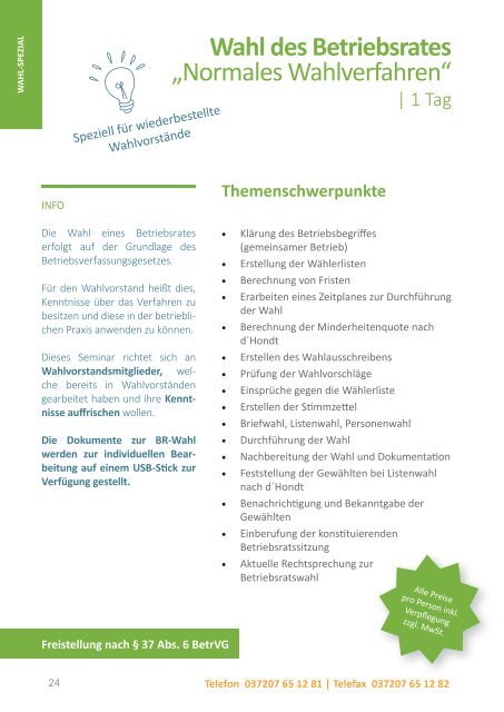 Seminarplan für Betriebsräte, JAV und SBV 2017 der K&K Bildungsmanufaktur