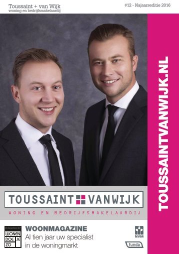 Toussaint + van Wijk Woonmagazine, najaar 2016