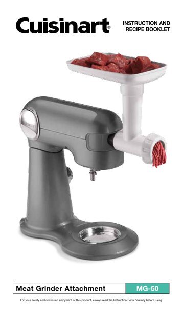 Cuisinart Meat Grinder Attachment -MG-50 - MANUAL