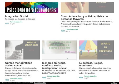 Cursos integracion social