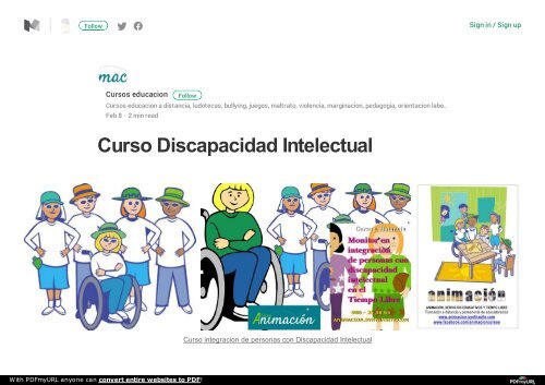 Curso Discapacidad Intelectual. Formacion a distancia