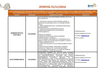 OFERTAS 21/11/2016