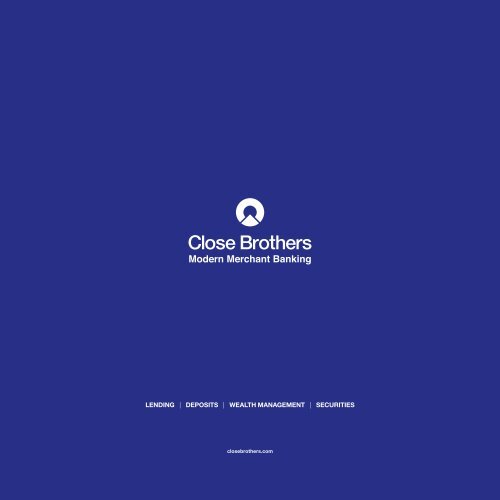Close Brothers — Modern Merchant Banking
