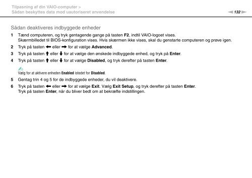 Sony VPCSA3X9E - VPCSA3X9E Istruzioni per l'uso Danese