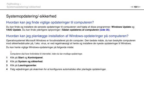 Sony VPCSA3X9E - VPCSA3X9E Istruzioni per l'uso Danese