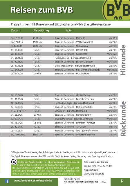 Fan Point Sportevent 2016/17 Flyer