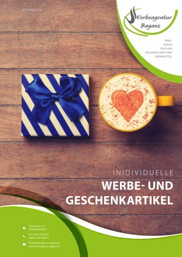 Produktkatalog Werbeagentur Baganz - Individuelle Werbe- und Geschenkartikel