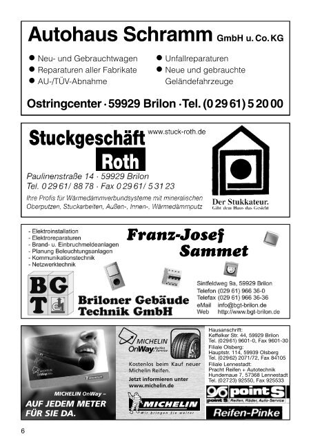 9. Ausgabe 2007/2008 von “SVB-aktuell” - SV 20 Brilon