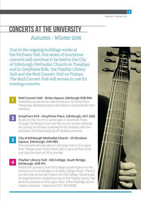 Concerts at the university