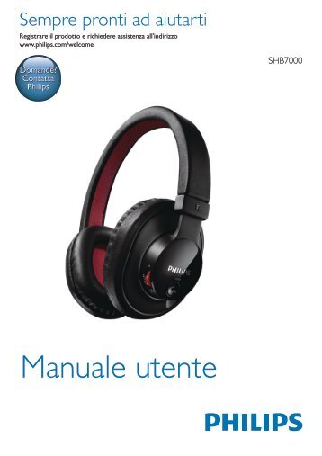 Philips Casque stÃ©rÃ©o Bluetooth - Mode dâemploi - ITA