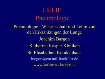 UKLIF Pneumologie - St. Elisabethen - Krankenhaus