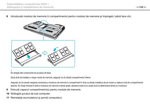 Sony VPCCW1S1E - VPCCW1S1E Istruzioni per l'uso Rumeno