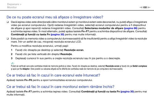 Sony VPCCW1S1E - VPCCW1S1E Istruzioni per l'uso Rumeno