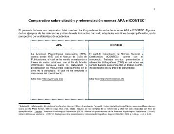 cuadro comparativo sobre citación y referenciación apa-icontec-mla