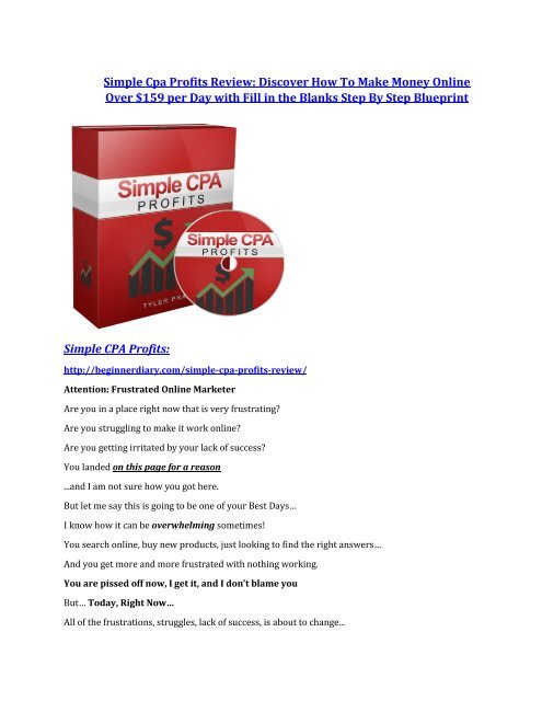 Simple Cpa Profits Review-$32,400 bonus & discount