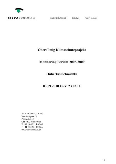 Oberallmig Klimaschutzprojekt Monitoring Bericht 2005-2009 ...