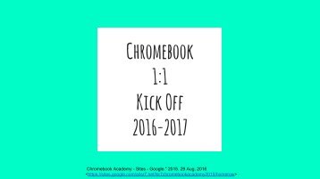 Chromebook  1-1  Kick Off