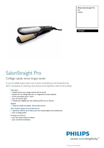 Philips SalonStraight Pro XL Lisseur - Fiche Produit - FRA