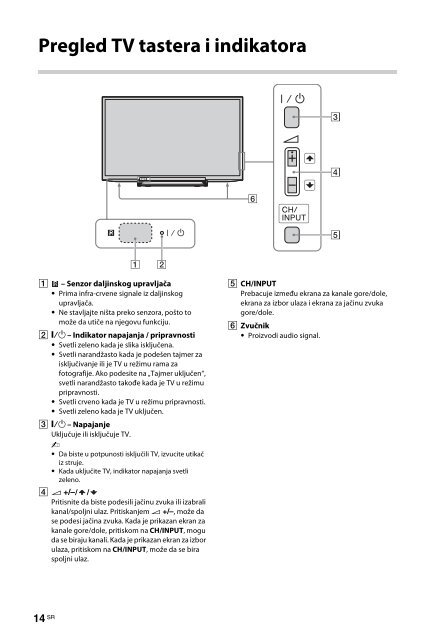 Sony KDL-40R473A - KDL-40R473A Istruzioni per l'uso Serbo