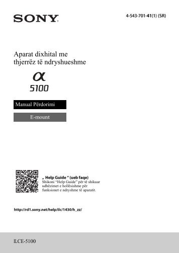 Sony ILCE-5100Y - ILCE-5100Y Istruzioni per l'uso Albanese