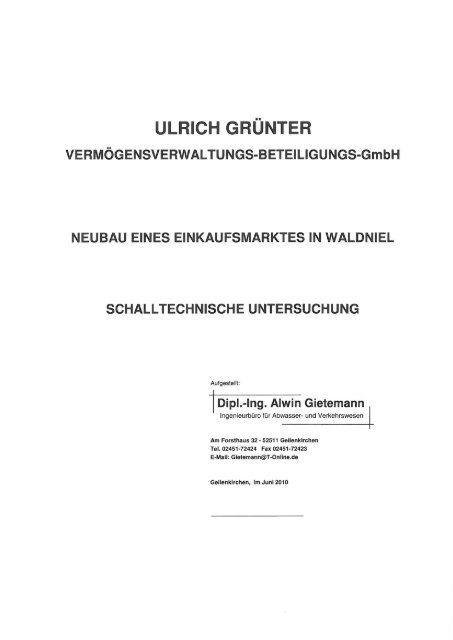 schalltechnische Untersuchung.pdf - Gemeinde Schwalmtal