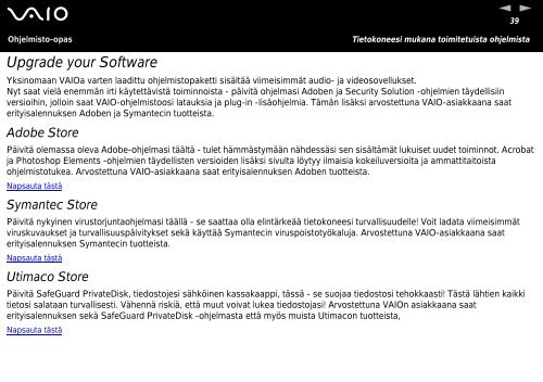 Sony VGN-A215M - VGN-A215M Manuale software Finlandese